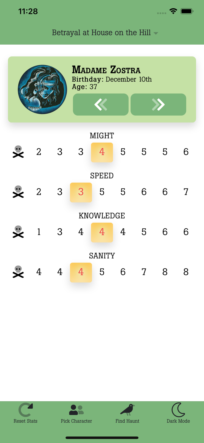 Betrayal Explorer Stats