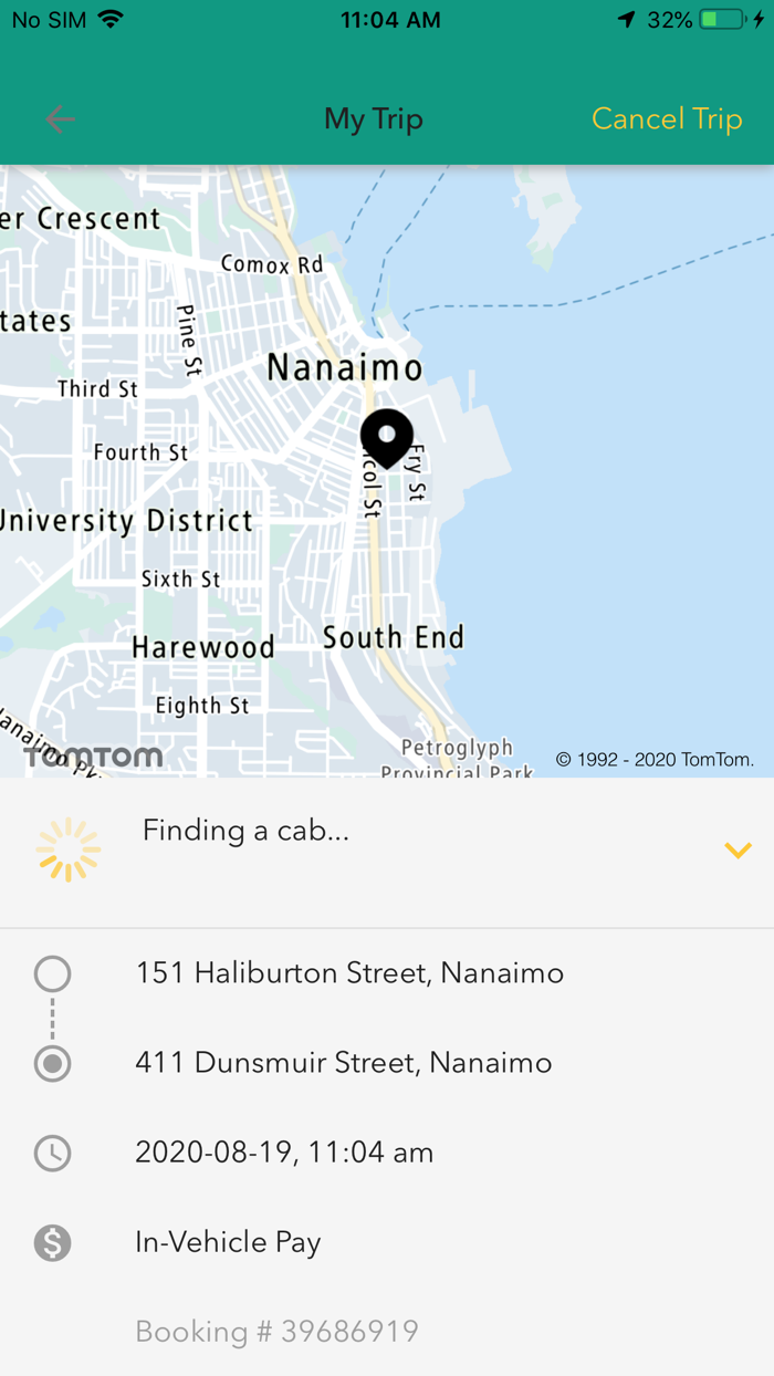 Yellow Cab Nanaimo App