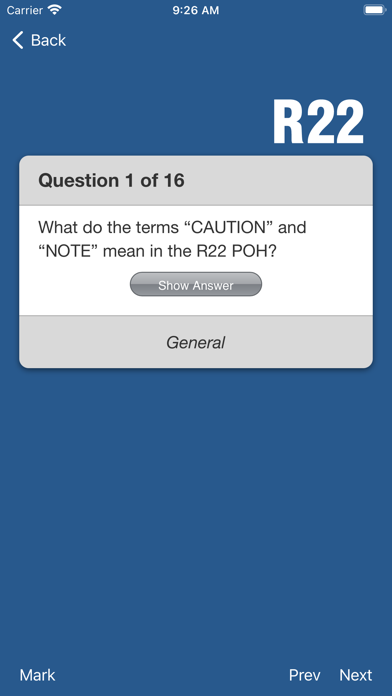 R22 Helicopter Flashcards Screenshot