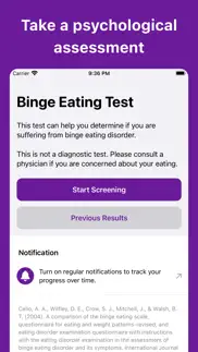 How to cancel & delete binge eating disorder test 1