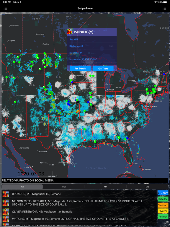 Screenshot #1 for Instant NOAA Storm Lite