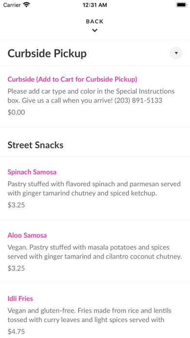 Pataka Vegetarian Indian Food Screenshot