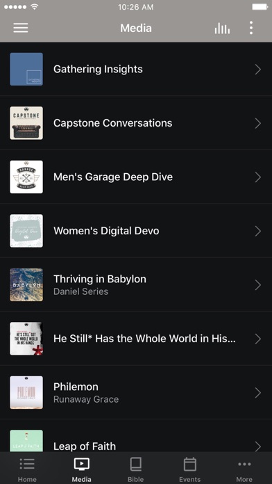 Capstone Church App Screenshot