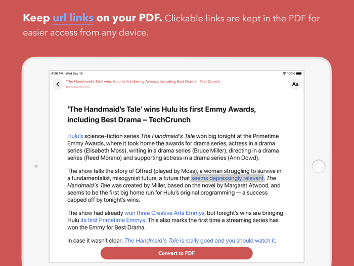 Web to PDF Converter and Reader