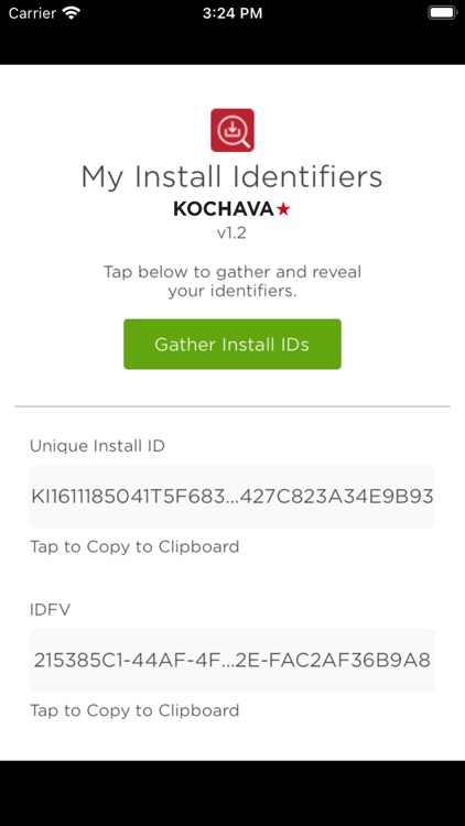 My Install Identifiers