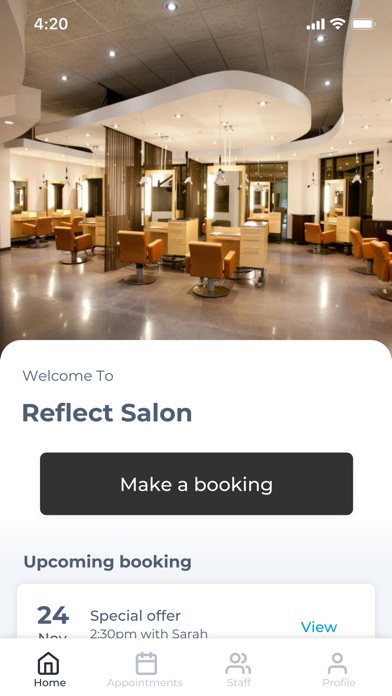 Reflect Salon Screenshot