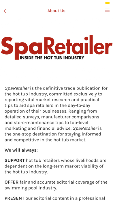 SpaRetailer Magazine Screenshot