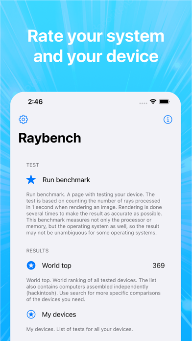 Screenshot #3 pour Raybench: OS mesure système