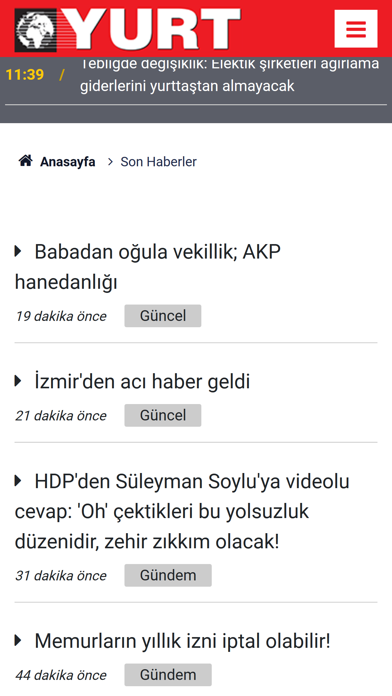 Yurt Gazetesi Screenshot