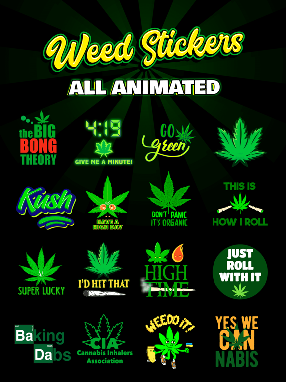 Screenshot #4 pour Weed Stickers: High Munchies