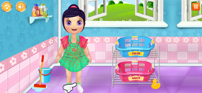 تنظيف الملابس العاب بنات