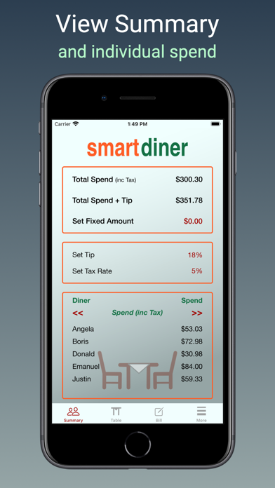 Smart Diner - Pay Your Share Screenshot