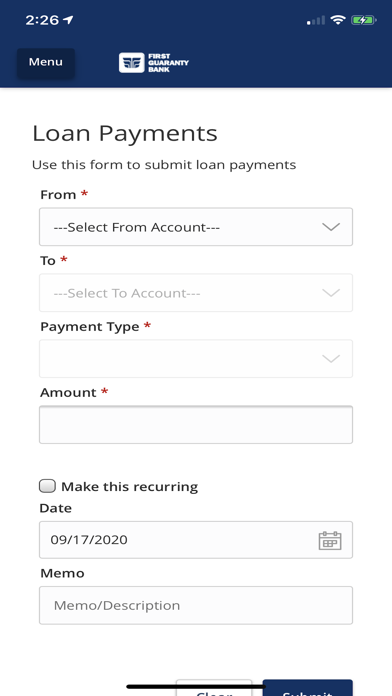 First Guaranty Bank Mobile Screenshot