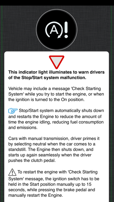 Land Rover Warning Lights Info Screenshot