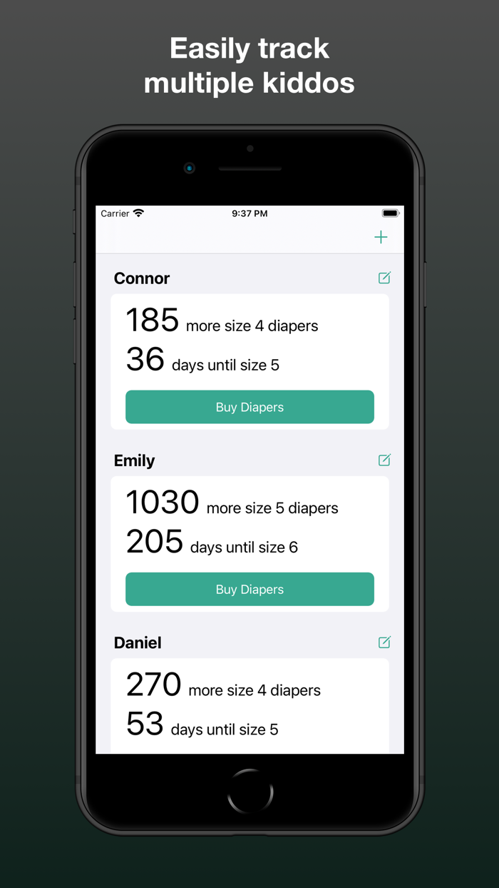 Diaper Alerts for growing baby