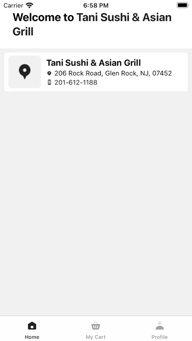 Tani Sushi & Asian Grill Screenshot