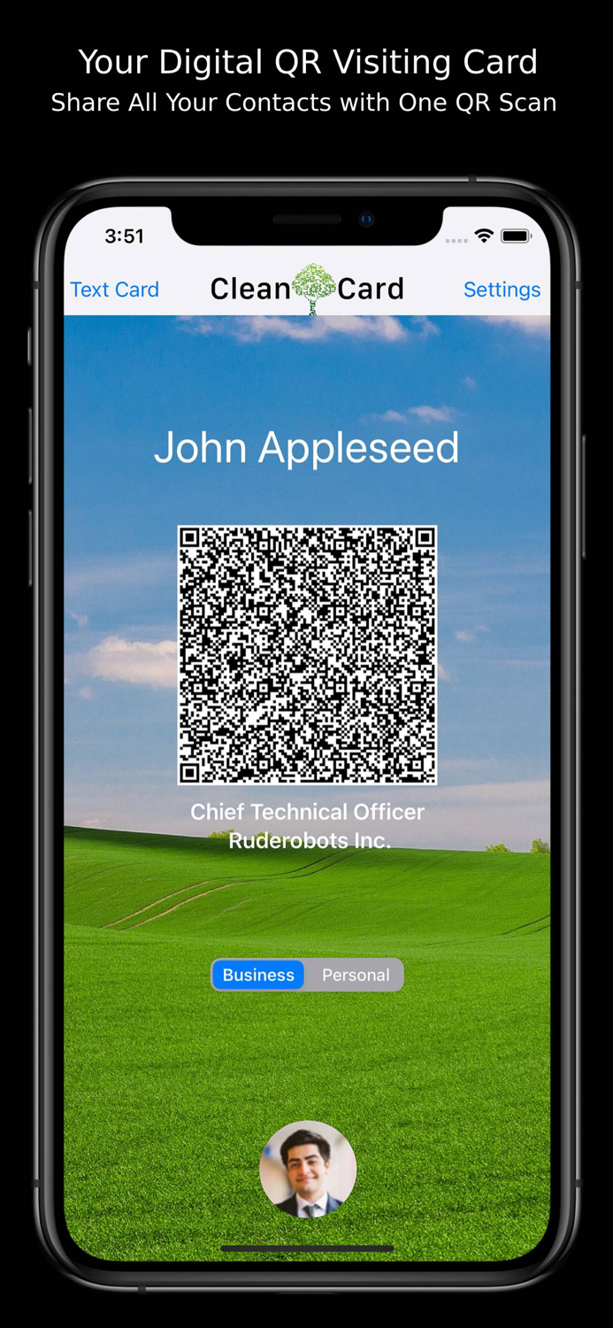 Clean Card - QR Business Card