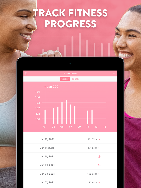 Flat Tummy App for Women iPad screenshot 7 - Health & Fitness app