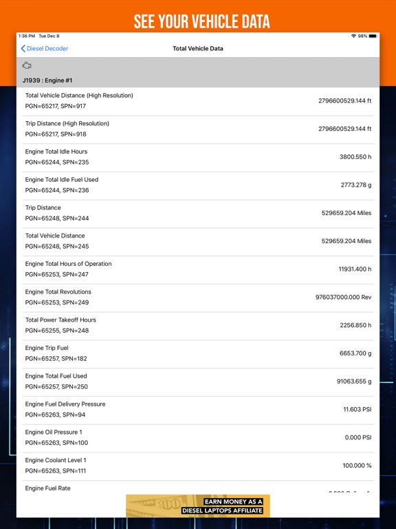Screenshot #6 pour Diesel Decoder