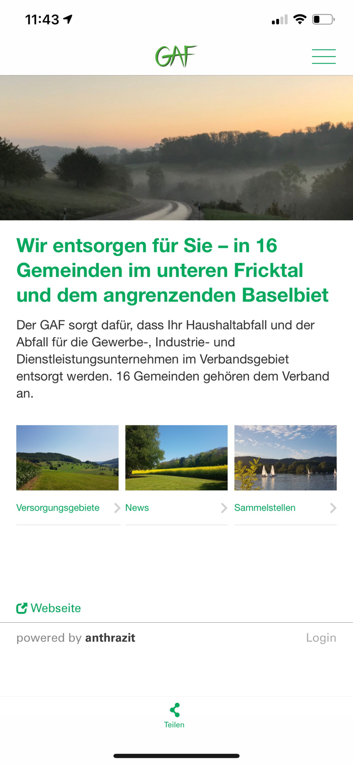 GAF Recyclingkalender