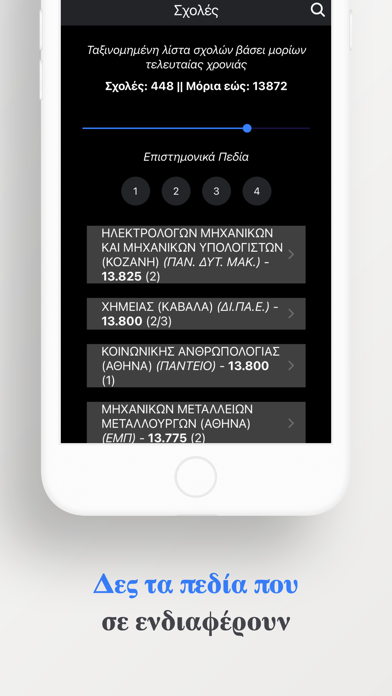 Βάσεις Πανελλαδικών Screenshot