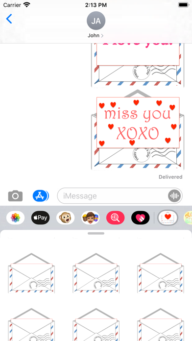love letters stickers Screenshot
