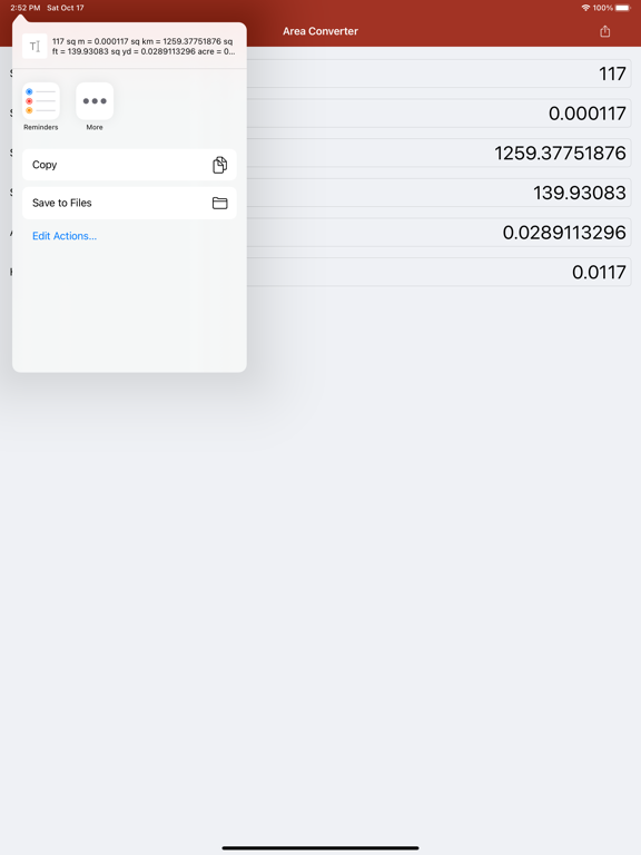 Screenshot #5 pour Area Converter