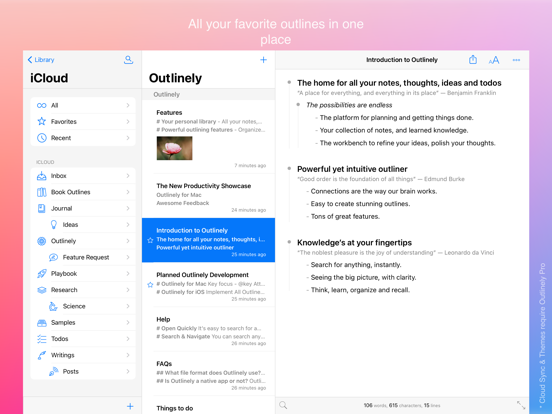 Screenshot #4 pour Outlinely - Outliner & notes
