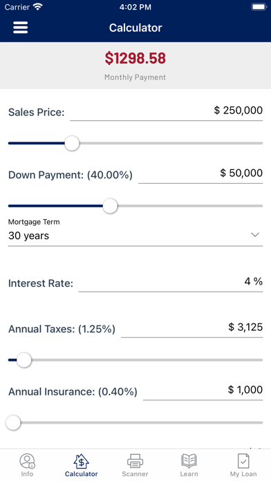 Ixonia Bank Mortgage Screenshot