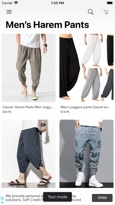 Men Bottom Pants Shop Screenshot