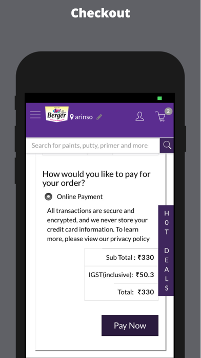 Berger Paints Shopping Screenshot