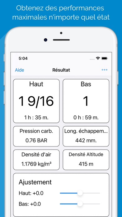 Screenshot #1 pour Carburation pour IAME moteurs