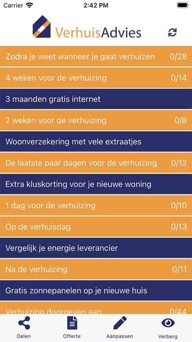 VerhuisAdvies Screenshot
