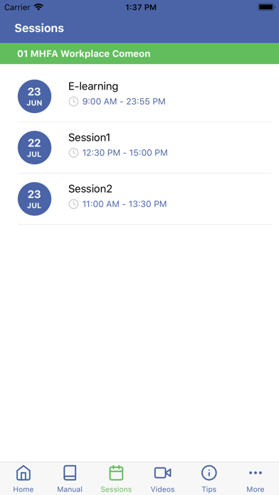 MHFA Screenshot