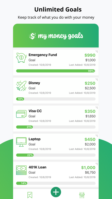 Screenshot #1 pour My Money Goals: Track Finances