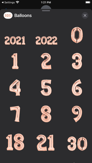 Screenshot #2 pour Balloon Number Stickers