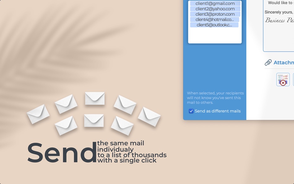 #1. Mailery | Send mails in bulk (macOS) 由: Mahtca Global S.R.L.