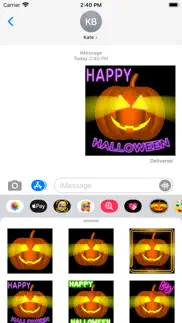 neon happy halloween stickers iphone screenshot 1