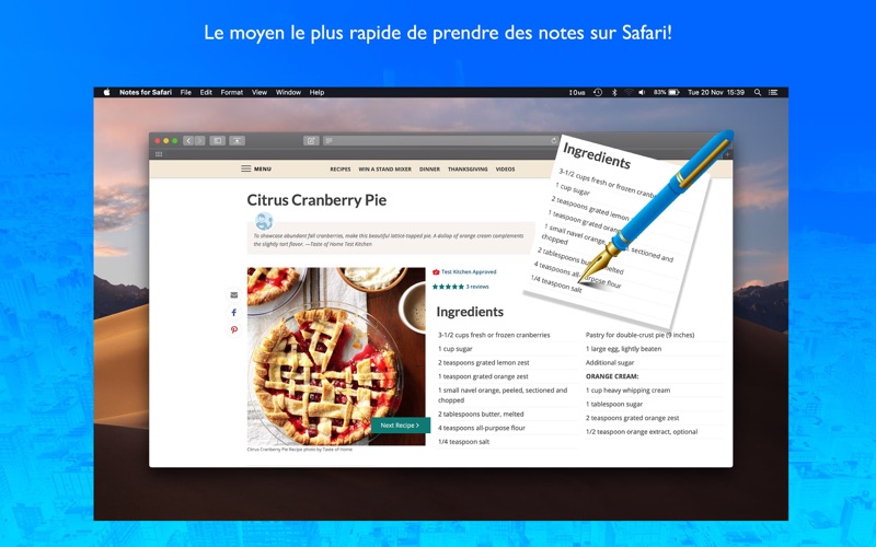 Screenshot #1 pour Remarques pour Safari