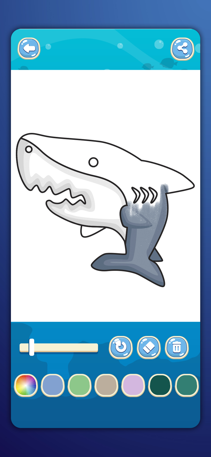 Sea Animal Coloring Book Game