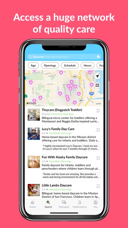 Winnie: Find Child Care Nearby