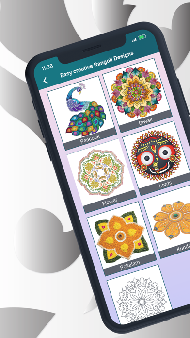 Easy Creative Rangoli Designs Screenshot