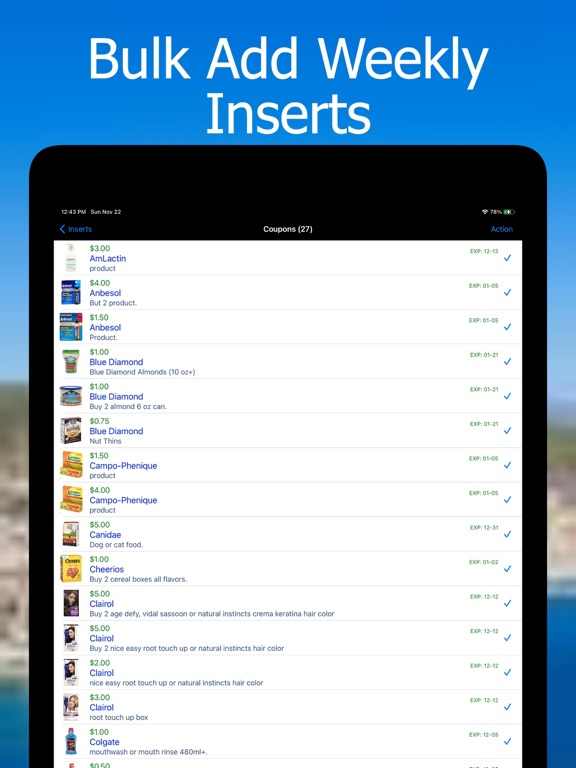 Coupon Binder iPad screenshot 4 - Shopping app