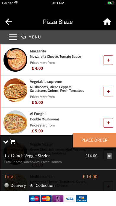 Pizza Blaze, Kingsbury Screenshot