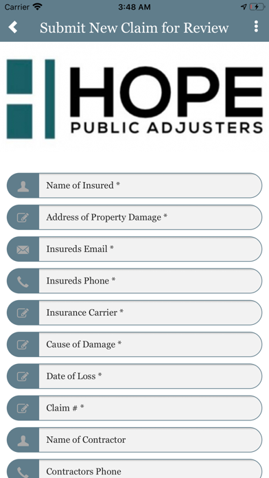 Hope Public Adjusters Screenshot