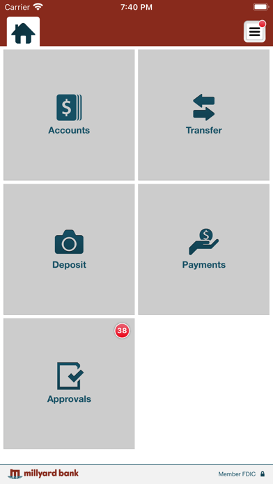 Millyard Bank Business Mobile Screenshot