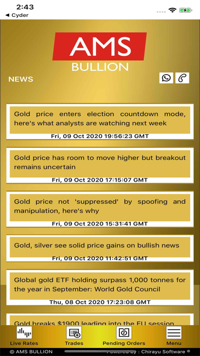 AMS Bullion Screenshot