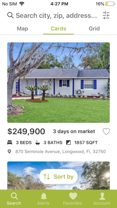 Premium Properties Home Search Screenshot