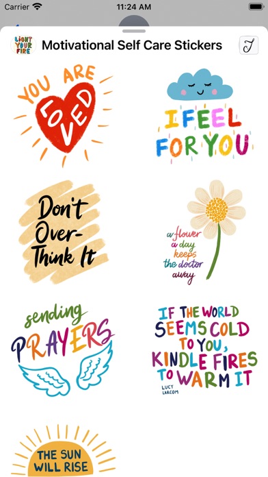 Motivational Self Care Sticker Screenshot
