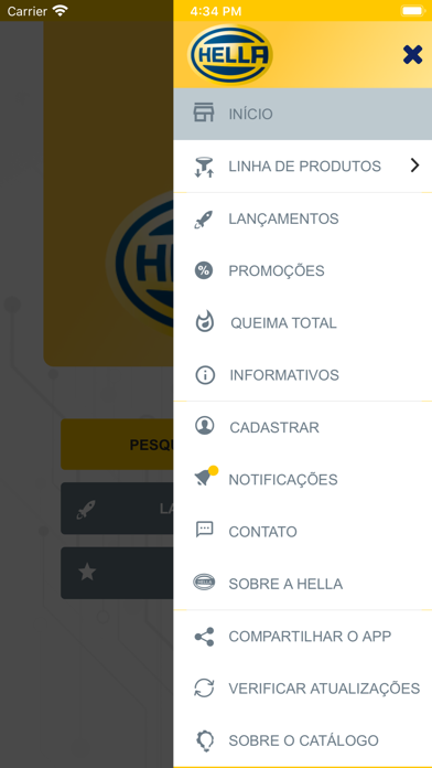 HELLA Catálogo Brasil Screenshot